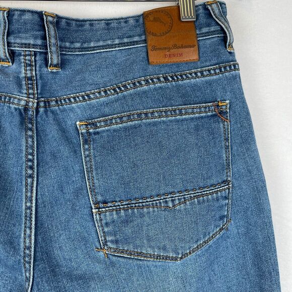 Tommy Bahama Jeans Mens 33x32 Blue Straight Mid Rise Medium Wash Denim act 32x28 - Picture 4 of 11